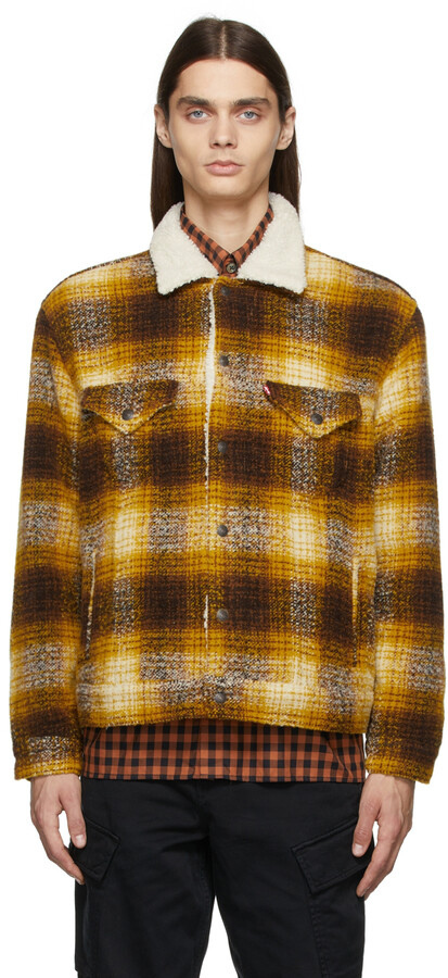Levi's Yellow Vintage Fit Sherpa Trucker Jacket - ShopStyle