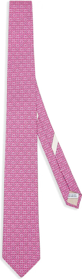 Ferragamo Gancini-pattern silk tie