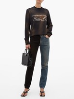 Thumbnail for your product : Martine Rose Logo-print Washed-cotton T-shirt - Black