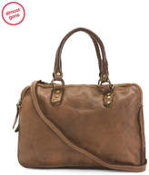 Thumbnail for your product : Made In Italy Triple Entry Leather Satchel