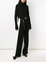 Thumbnail for your product : Gloria Coelho Belted Palazzo Pants