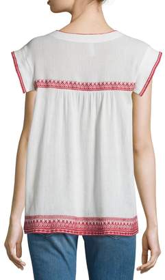The Great The Needle Point Embroidered Top