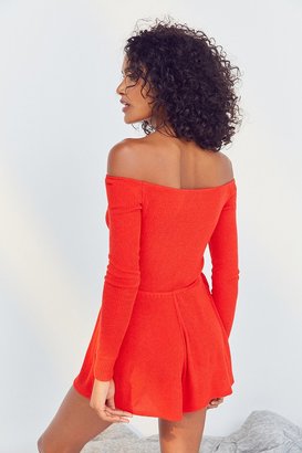 Out From Under Henderson Ribbed Off-The-Shoulder Romper