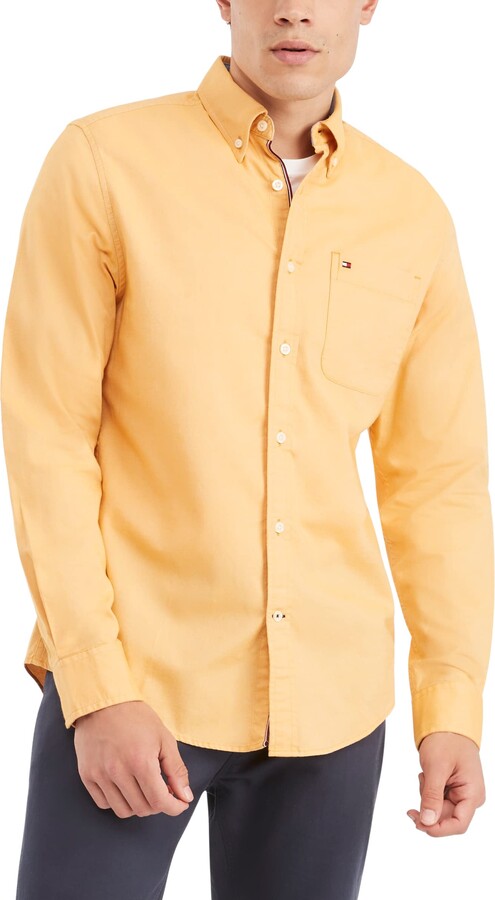 Tommy Hilfiger Men's Long Sleeve Oxford Shirt Custom Fit - ShopStyle