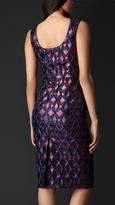 Thumbnail for your product : Burberry Metallic Geometric Cloqué Dress
