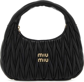 Miu Miu Matelassé Logo Plaque Mini Tote Bag - Wishupon