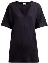 Thumbnail for your product : Raey V-neck Cotton-jersey T-shirt - Womens - Navy