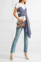 Thumbnail for your product : Gucci Dionysus Coated-canvas And Suede Shoulder Bag