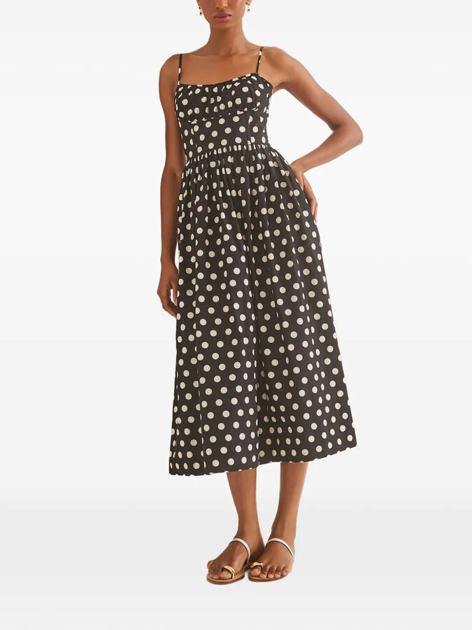 Cara Cara Alba polka-dot midi dress