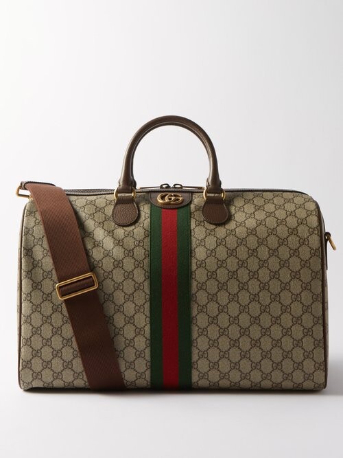 GG Leather Duffel Bag in Brown - Gucci