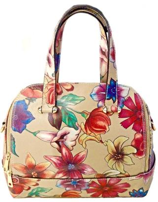 Leather Country Floral Leather Satchel