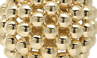 Lagos Caviar Gold Dome Omega Earrings