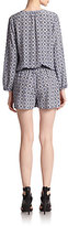 Thumbnail for your product : Joie Rialto Tile-Print Silk Short Jumpsuit