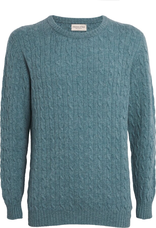 Johnstons of Elgin Cashmere Cable-Knit Sweater