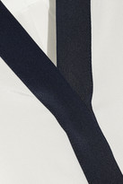 Thumbnail for your product : Karl Lagerfeld Paris Vastels two-tone silk crepe de chine blouse