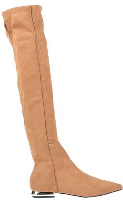 camel flat boots