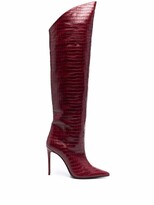 Thumbnail for your product : Giuliano Galiano Elise crocodile-embossed pointed boots