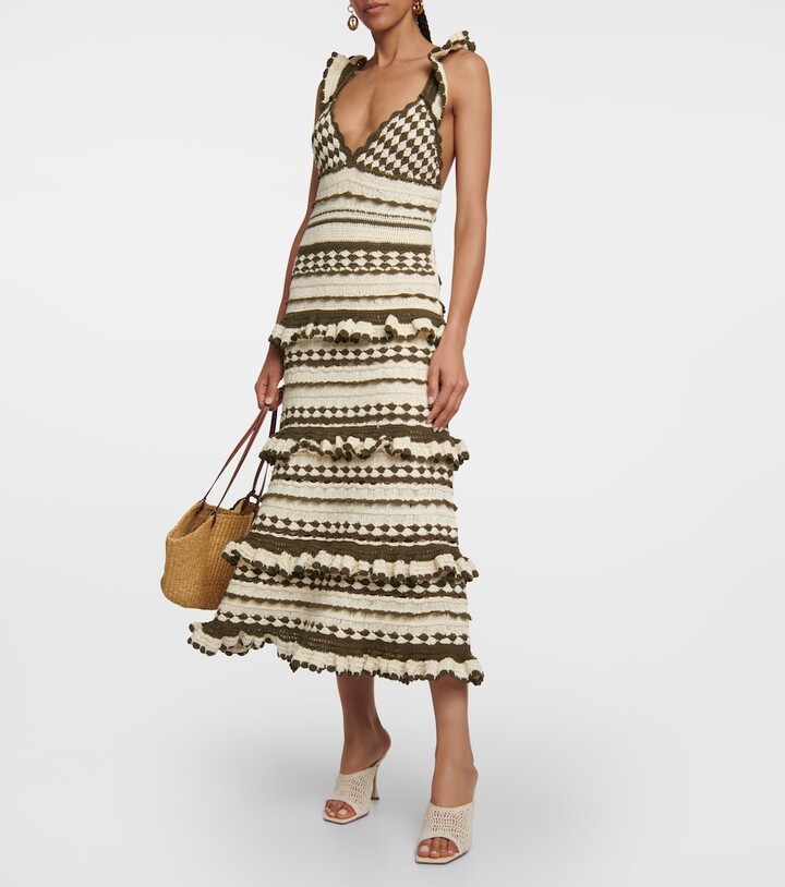 Zimmermann Devi crochet cotton midi dress ShopStyle
