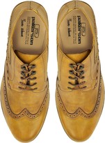 Thumbnail for your product : Pakerson Yellow Handmade Italian Leather Wingtip Ankle Boots