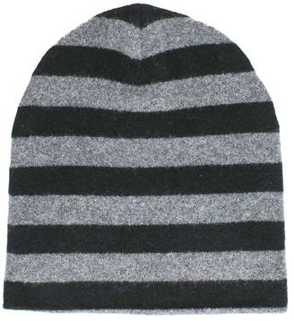 Alexander Wang Black/grey Wool Striped Beanie