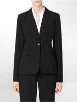 Thumbnail for your product : Calvin Klein Womens One Button Black Suit Jacket