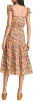 Thumbnail for your product : Veronica Beard Malgosia Floral-Print Tiered Midi Dress