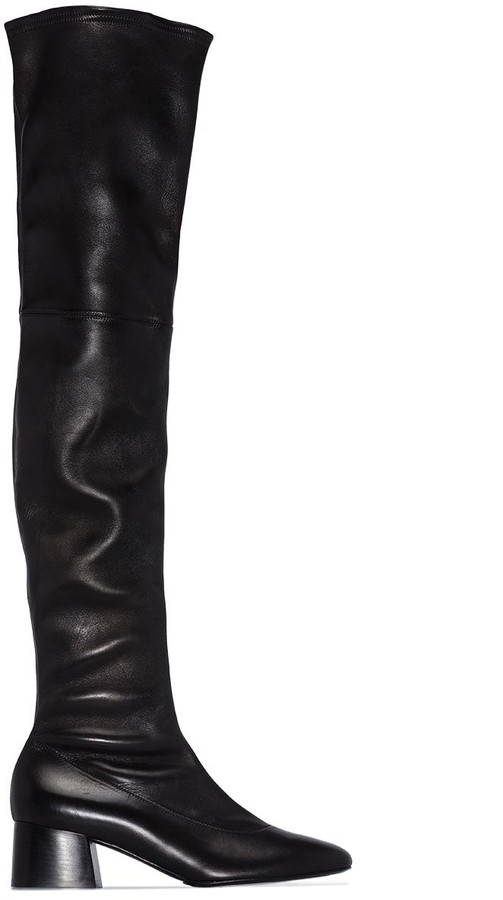 KHAITE Sedona over-the-knee leather boots - ShopStyle