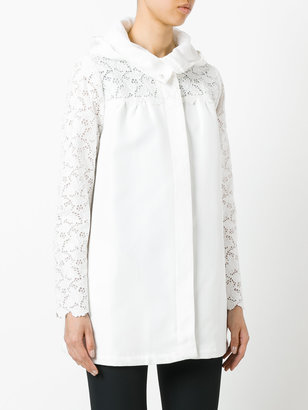 Moncler Gamme Rouge lace sleeve coat