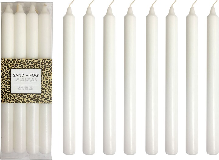 SAND AND FOG Unscented Taper Candles Set of 8 ShopStyle