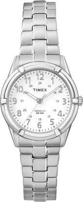 Timex TW2P88900GP Women's Classic Dial and Stainless Steel Expansion Band Watch