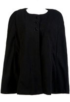 Thumbnail for your product : Choies Black Bat Cape Coat