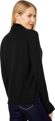 Pendleton Raglan Merino Turtleneck (Black) Women's Sweater