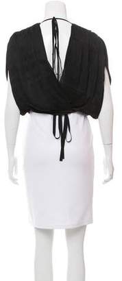 Tome Satin Pleated Wrap Top w/ Tags