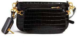 black leather structured handbolsa