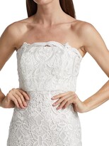 Thumbnail for your product : Badgley Mischka Strapless Lace Sheath Dress