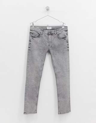 ONLY & SONS slim jeans in acid wash grey