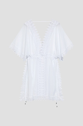 Charo Ruiz Ibiza Alaya Crocheted Lace-trimmed Cotton-blend Voile Coverup