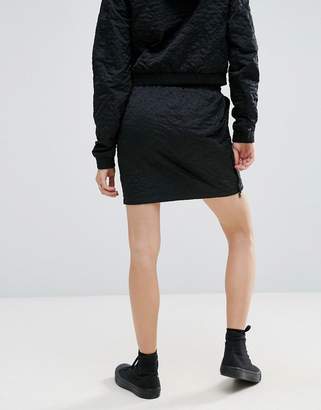 Boy London Quilted Zip Front Skirt