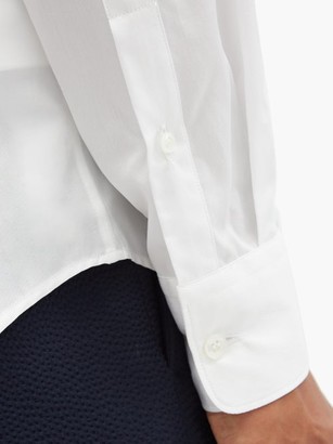 Giorgio Armani Piped-placket Cotton-twill Shirt - White