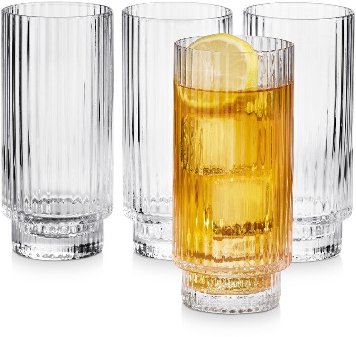 Hotel Collection Fluted Highball Glasses, Set of 4, Created for Macy's