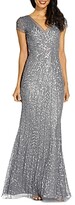 Thumbnail for your product : Adrianna Papell Beaded V-Neck Mermaid Gown