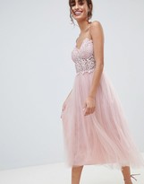maddie tulle midi dress