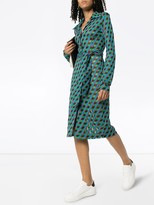 Thumbnail for your product : Wales Bonner Celeste geometric-print midi dress