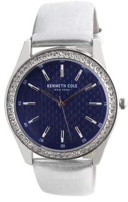 Kenneth Cole New York Kenneth Cole Dial Silver Tone Leather Strap Women's Watch 10031701