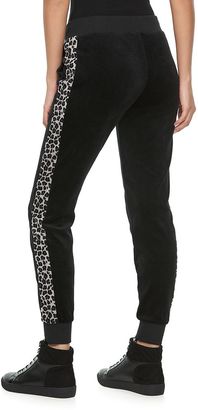 Juicy Couture Women's Leopard Velour Jogger Pants