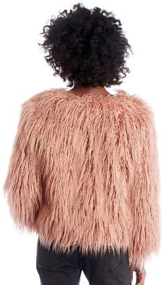 Sole Society Cropped Faux Fur Jacket