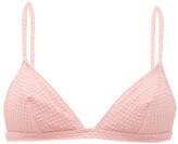 Thumbnail for your product : Dodo Bar Or Salina Seersucker Triangle Bikini Top - Pink