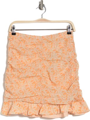 Lulus Ruche Toward Spring Floral Miniskirt