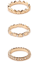 Thumbnail for your product : Forever 21 Rhinestone Heart Ring Set