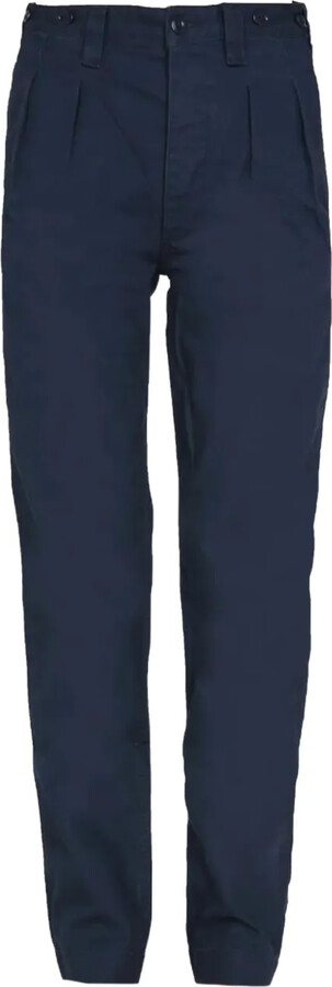 Nigel Cabourn Pleated Straight-Leg Trousers